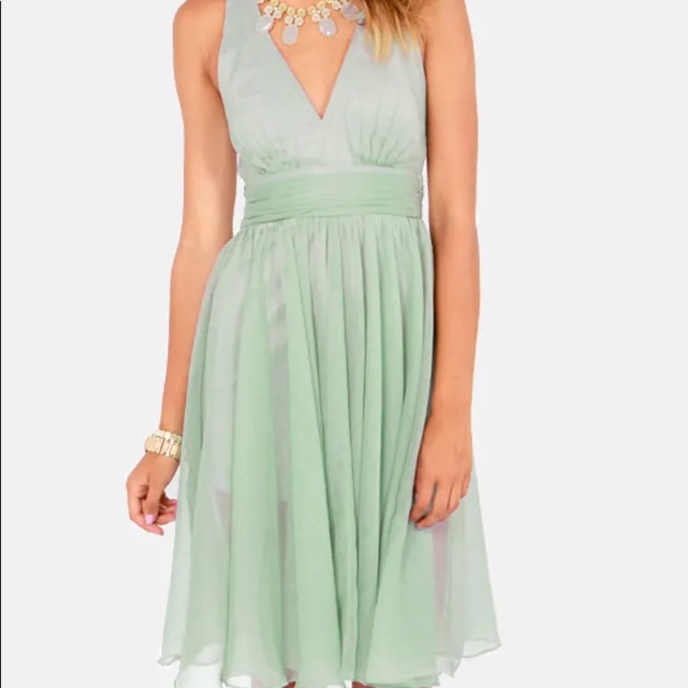 Blaque Label Fall Into Grace Sage Green Dress